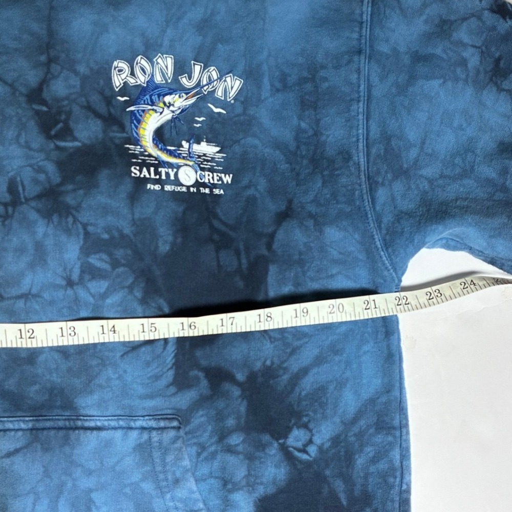 Ron Jon Surf Shop Salty Crew Tie Dye Marlin Hoodie M Coastal Skate Grunge - Picture 5 of 6